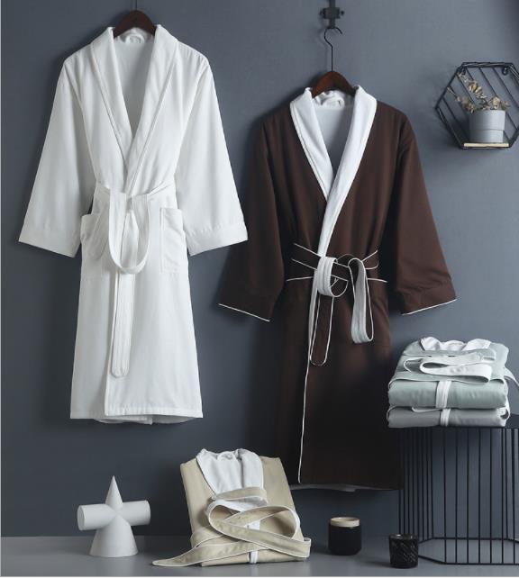 Customized Best style hotel bathrobes Gabardine material colorful bath wearing manufacturers From China 23