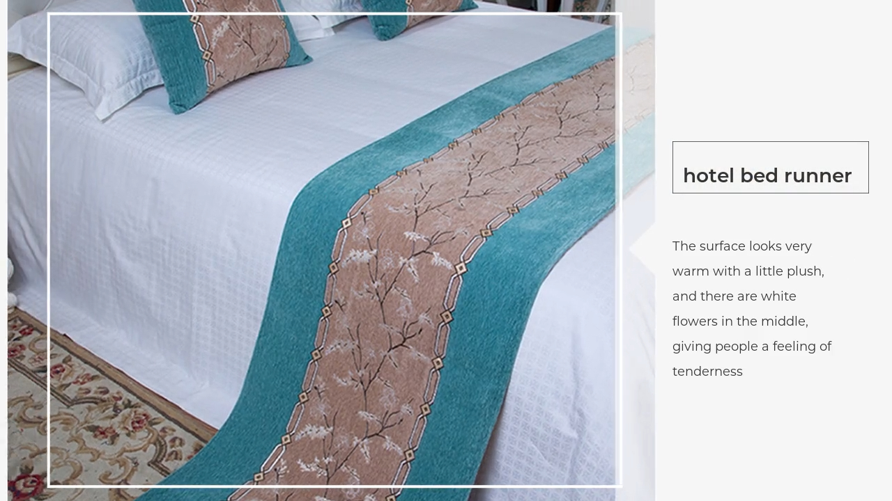 Decorate colorful hotel bed runner dust-proof bed protector customized free sample 2