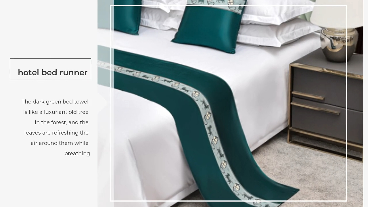 Decorate colorful hotel bed runner dust-proof bed protector customized free sample 1