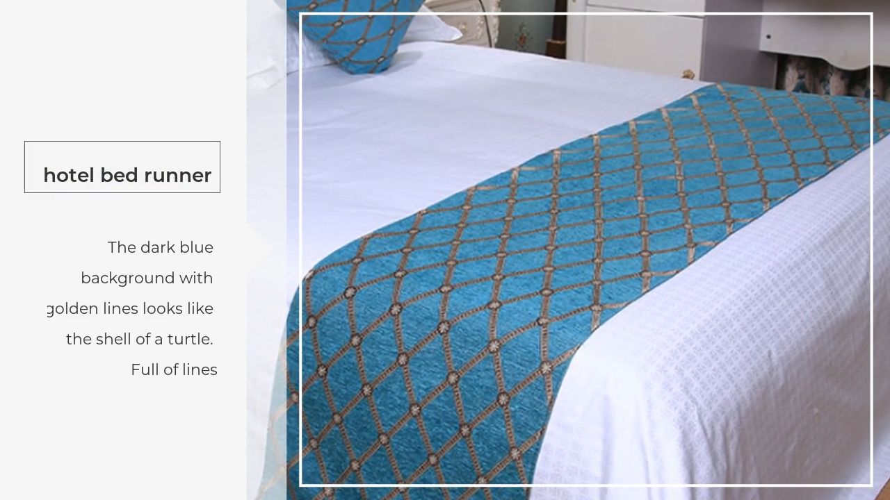 Decorate colorful hotel bed runner dust-proof bed protector customized free sample 4
