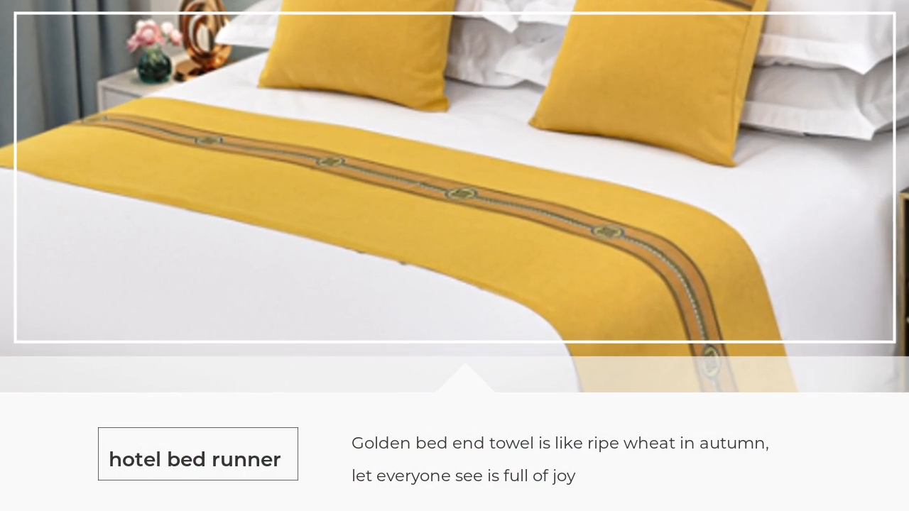 Decorate colorful hotel bed runner dust-proof bed protector customized free sample 3