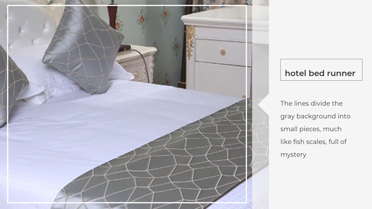 Decorate colorful hotel bed runner dust-proof bed protector customized free sample 5
