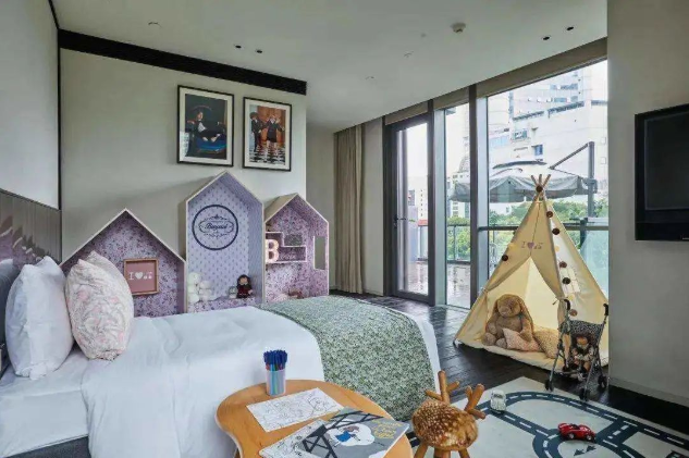 Hotel bedding sets hotel parent-child guest room creative design 44