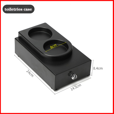 Black hotel accessories 9 items per set with toiletries holder tissue box manufacturer-Hanbi 4