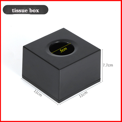 Black hotel accessories 9 items per set with toiletries holder tissue box manufacturer-Hanbi 7