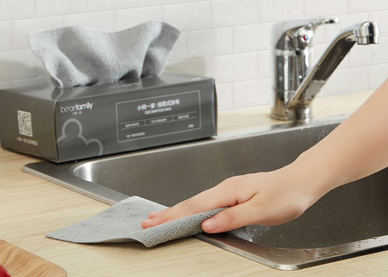 kitchen towel extraction box packing micro-fiber kitchen dishcloth Oil absorption water absorption 3