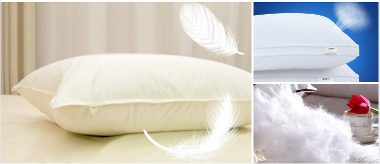 Hanbi luxury hotel room pure white hotel square 1000g feather pillow 1