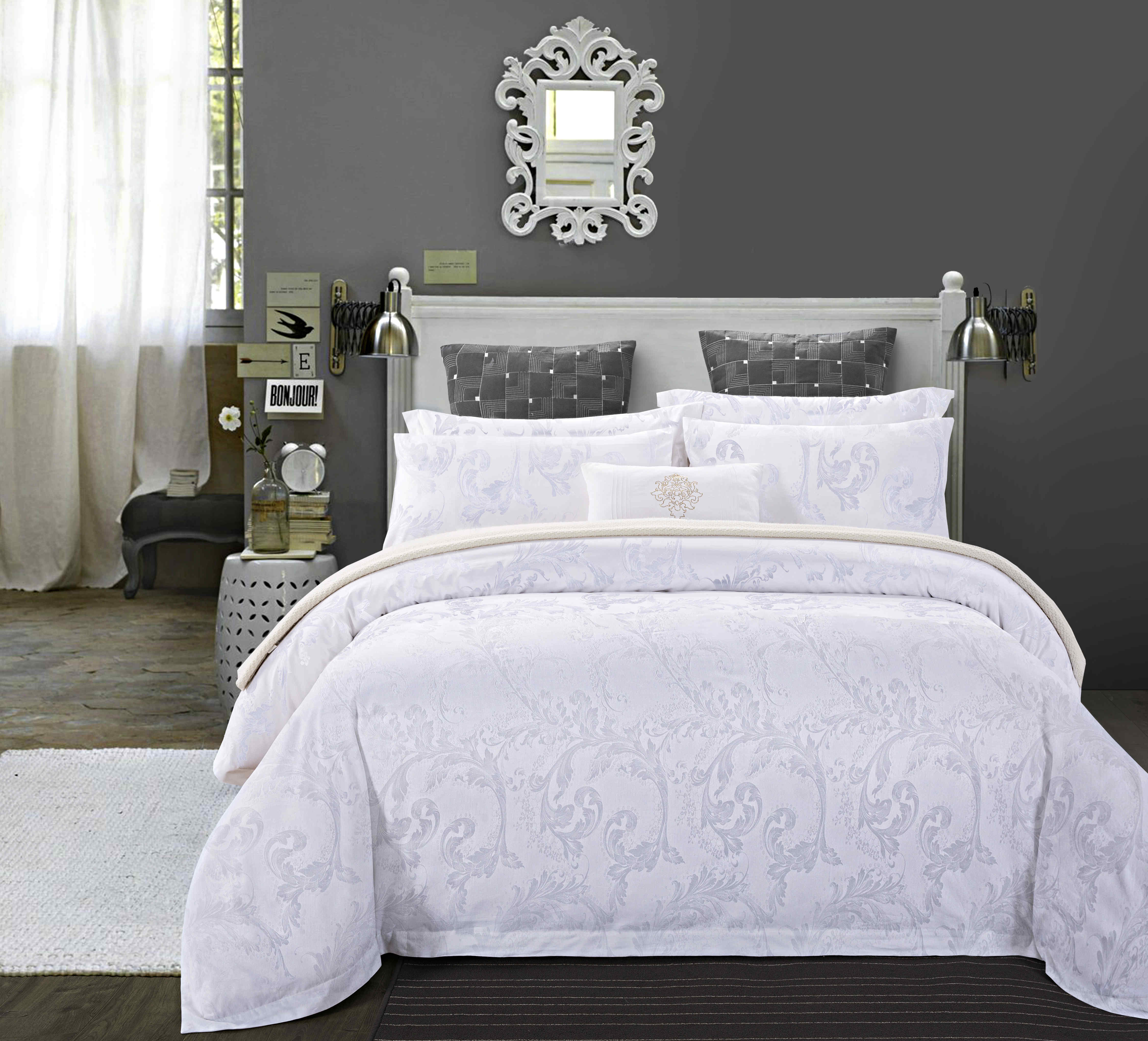 Worldwide shipping luxury hotel bedding suppliers flower pattern bedsheet and pillowcase 6