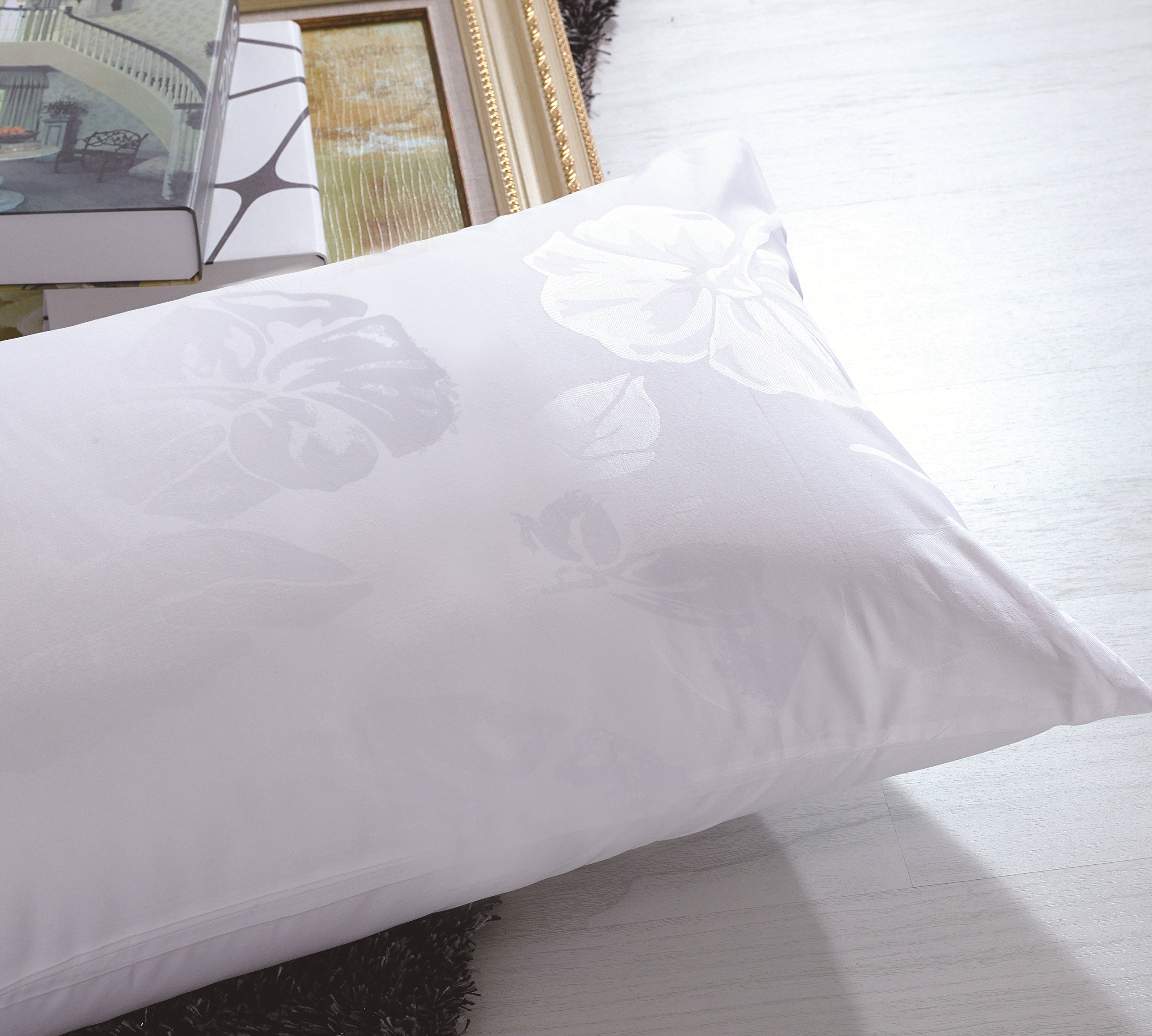 Worldwide shipping luxury hotel bedding suppliers flower pattern bedsheet and pillowcase 4