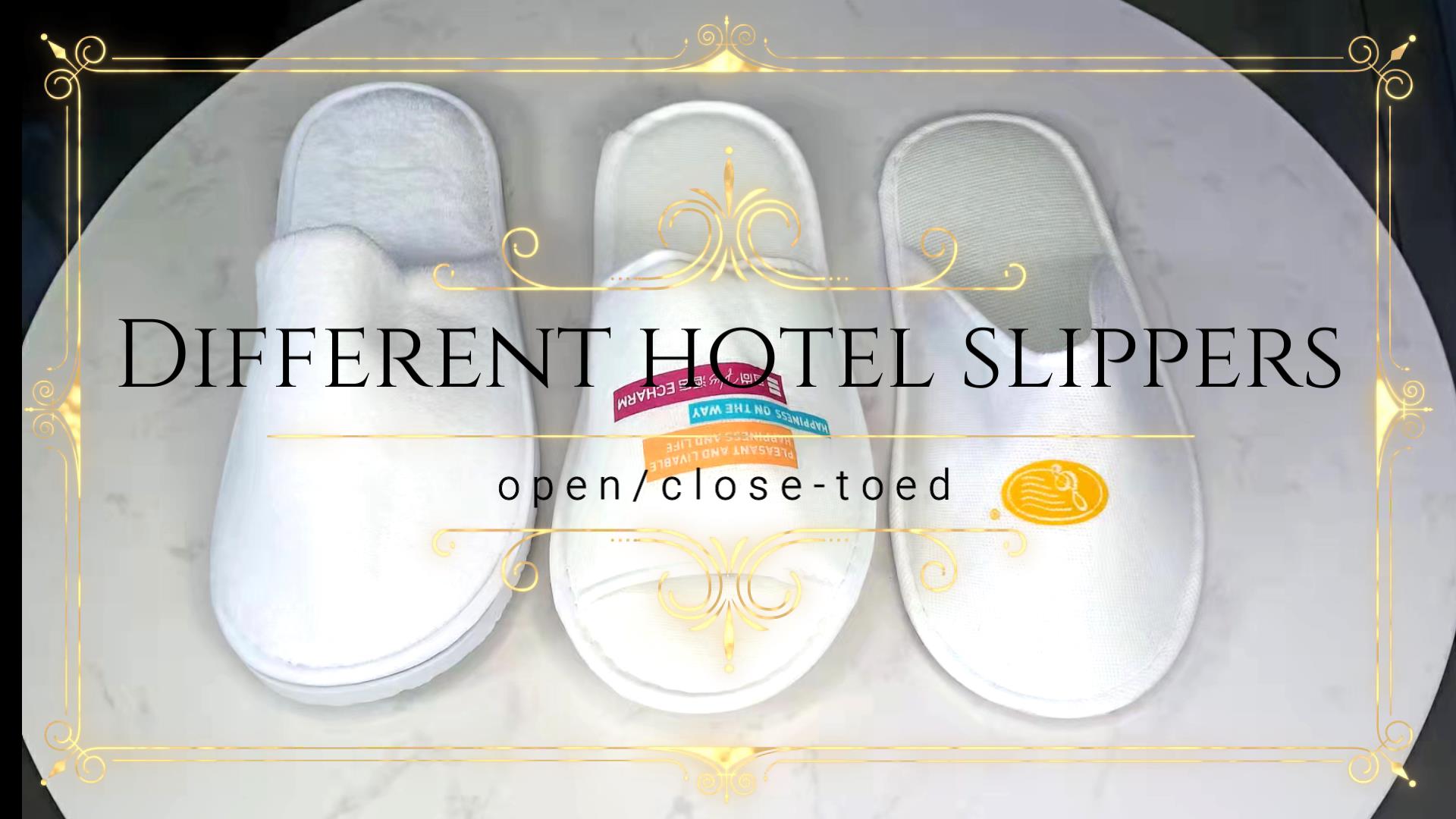 Show and explain Different disposable hotel slippers vamp and sole-Hanbi textile 4