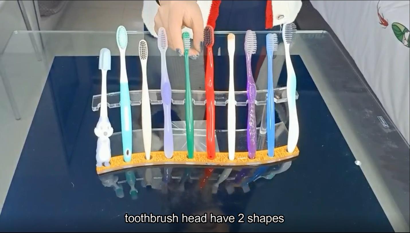 Detailedly explain the toothbrush head and toothbrush bristle with many different colors-Hanbi textile 6
