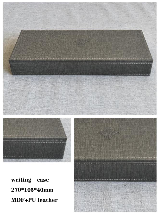 Best Quality Customized grey hotel leather set with tray trash can and tissue box manufacture Factory 6