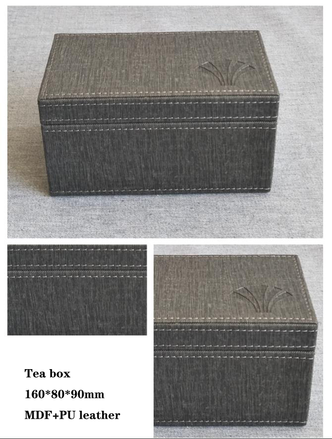 Best Quality Customized grey hotel leather set with tray trash can and tissue box manufacture Factory 8
