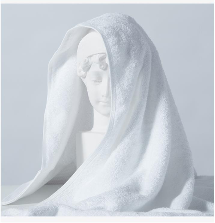 Customized Hotel collection towels cotton white towel set with hand towel face towel bath towel manufacturers From China 2
