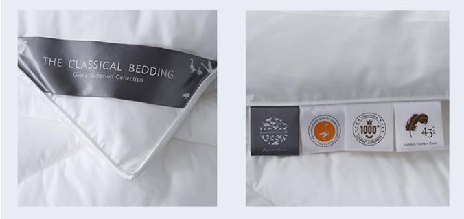 Hot sale hotel autumn winter warmth white goose down duvet king size ultra soft 5