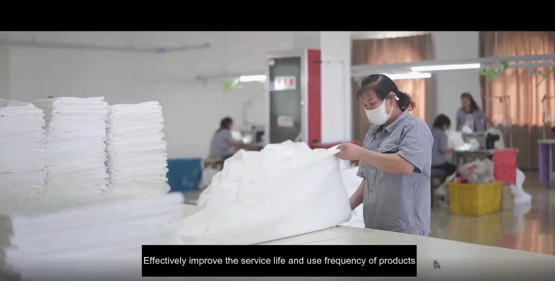 Manufacture hotel cotton goods bed sheet sewing Hanbi factory customized 2