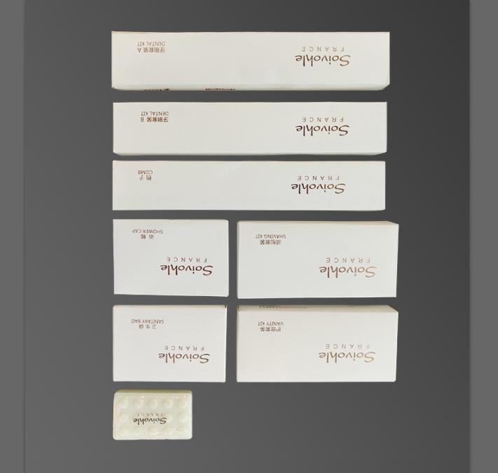 Best price 8 pieces hotel one use comb toothbrush shampoo nice box packing hotel toiletries supplier 7