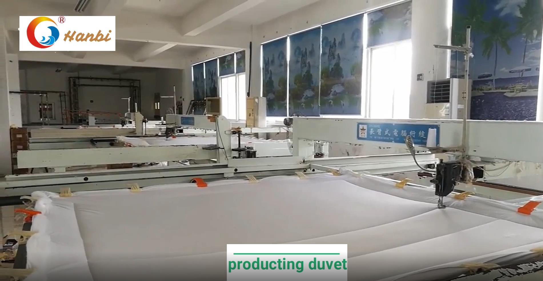 Hanbi sewing thread hotel bedding workshop hotel & motel products factory 1