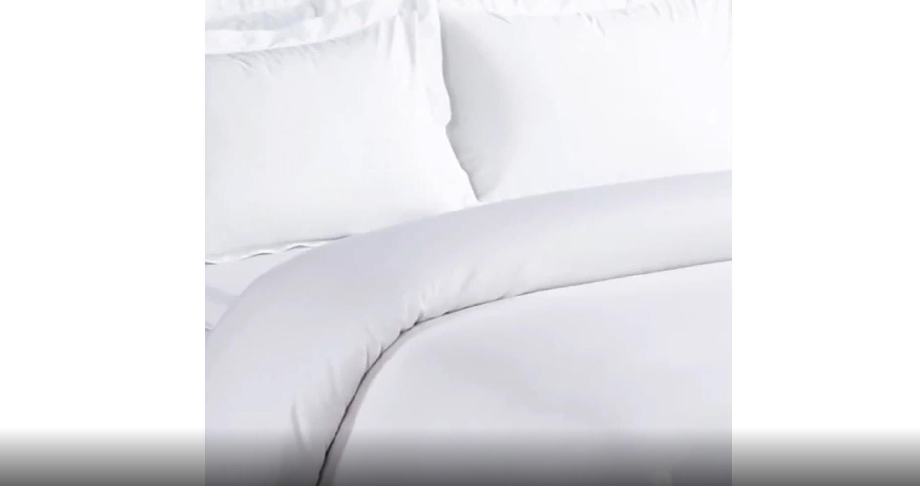 Superior comfort cotton pure white hotel 6 pieces bedding set luxury hotel bed linen supplier 1