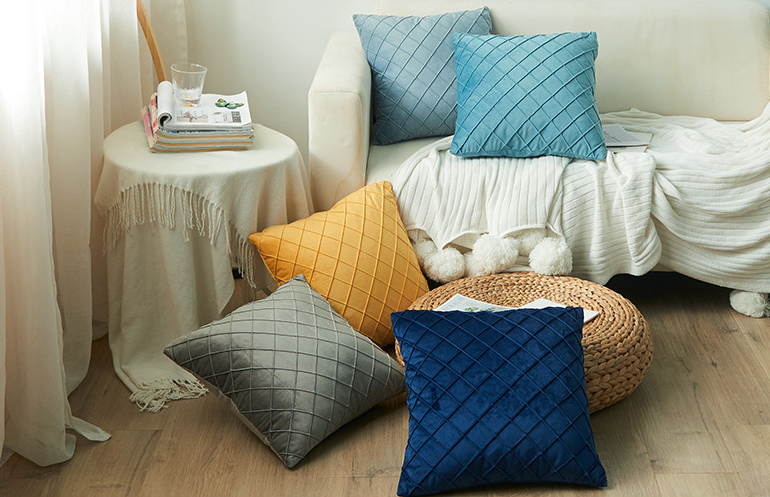 Sofa throw pillow for car and home provide many colors diamond-type lattic Dutch velvet 2