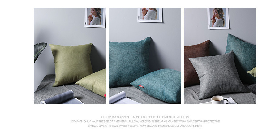 Line sofa and car throw pillow pure color square pink bolster for decorate 3