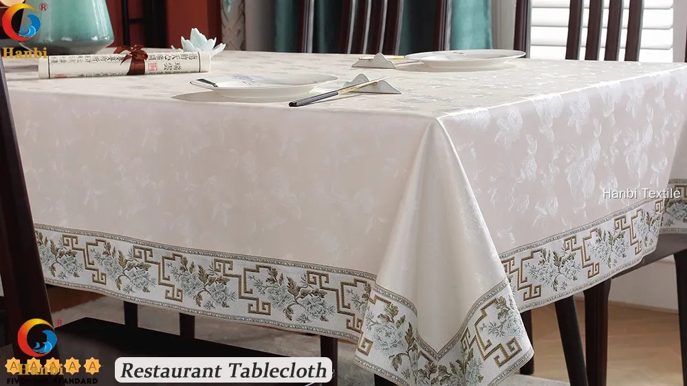 Fashion white cotton tablecloth with custom services | Hanbi Textile 1