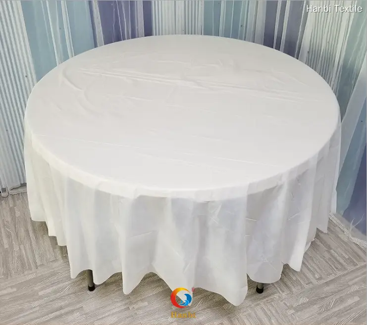 Custom white disposable tablecloths personalized Manufacturer | Hanbi Textile 1