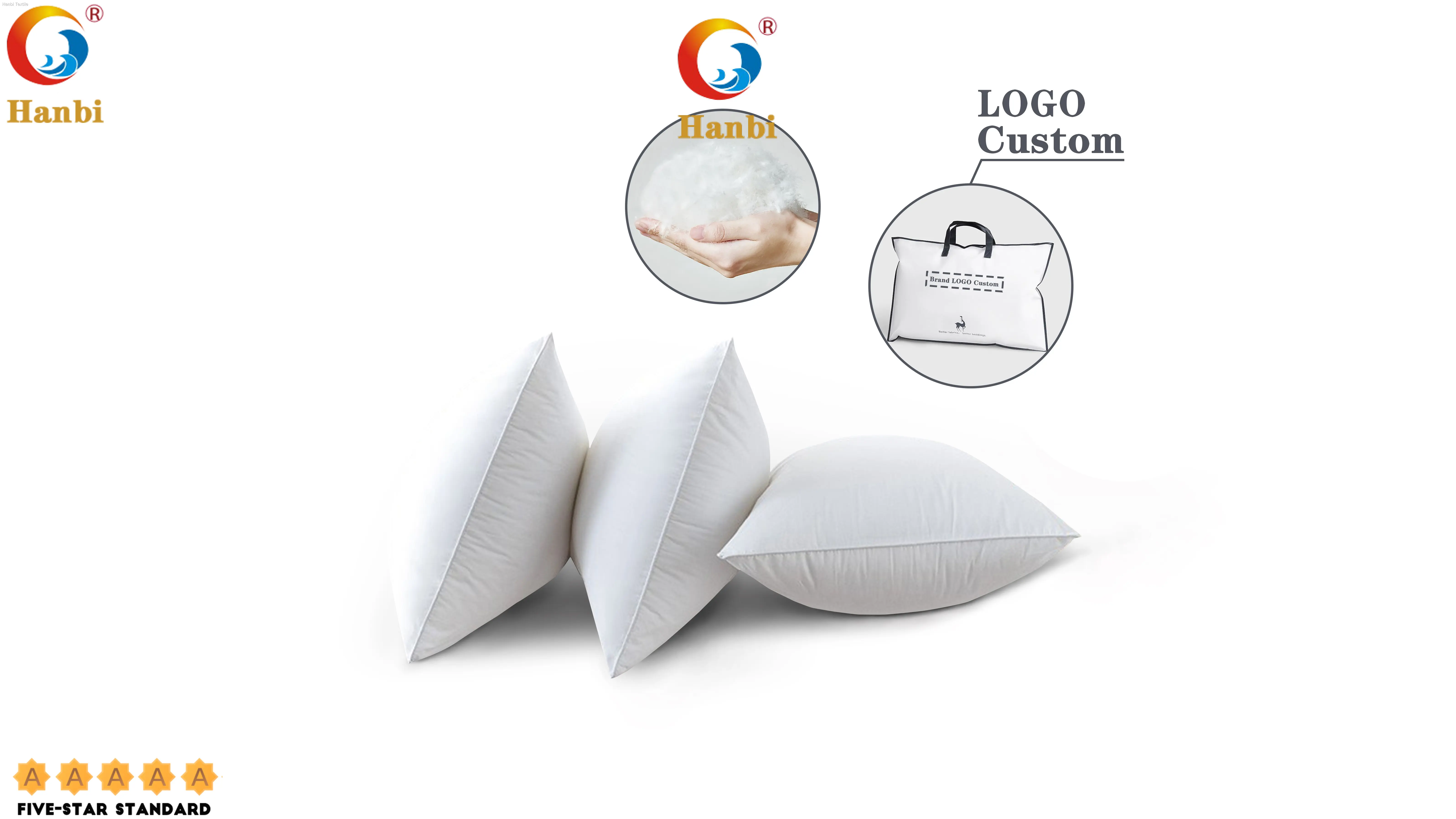 hotel luxury white down pillow at Wholesale Prices | Hanbi Textile 1