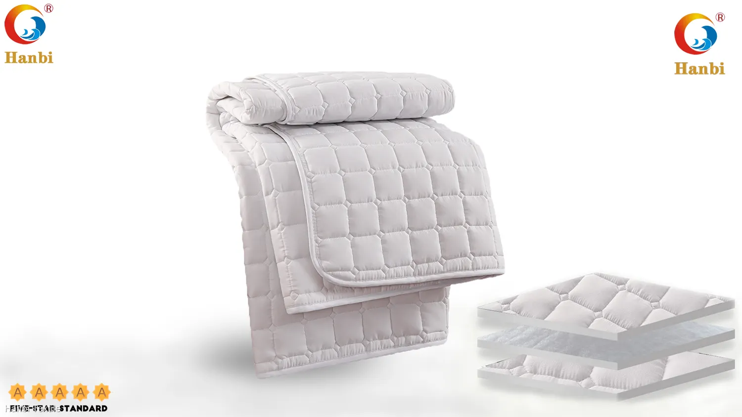 Custom hotel luxury collection mattress pad with good price Manufacturer | Hanbi Textile 1