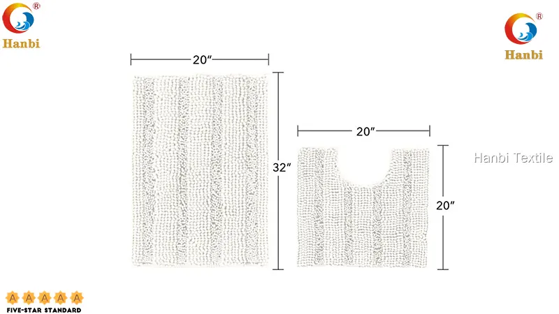 Custom hotel style bath rug factory price Manufacturer | Hanbi Textile 1