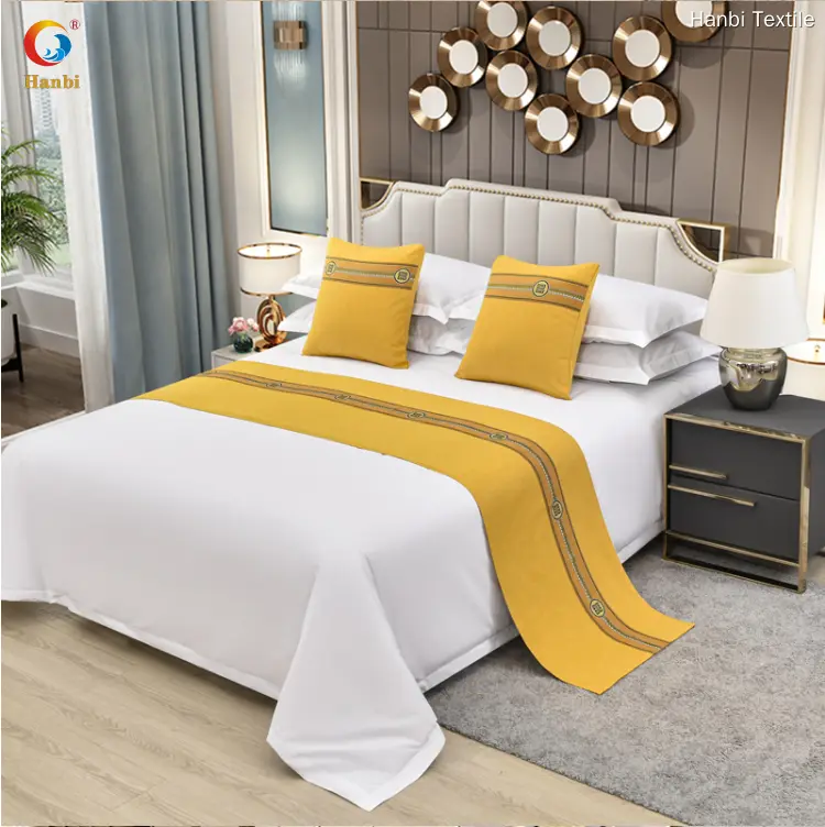 Custom king bed runner free design Manufacturer | Hanbi Textile 1