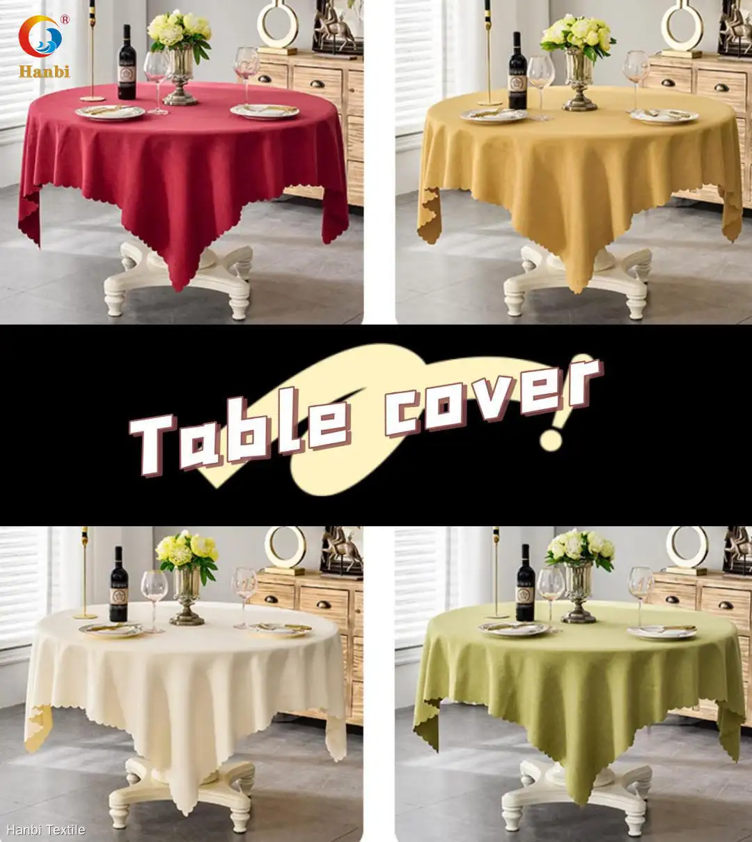 Custom wedding tablecloths factory price Manufacturer | Hanbi Textile 1