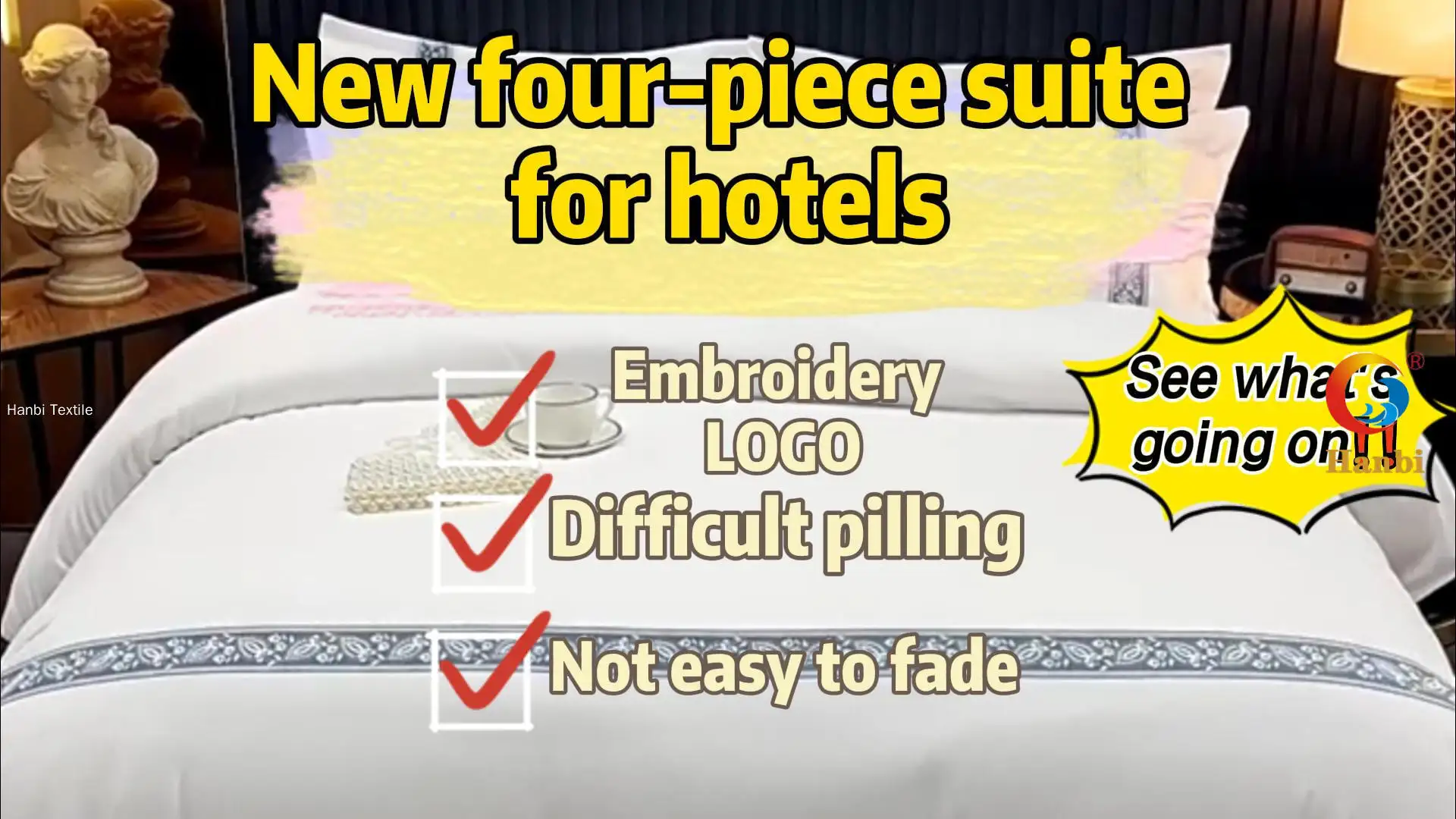 Hanbi Textile | best material hotel luxury bed sheets set order now 1