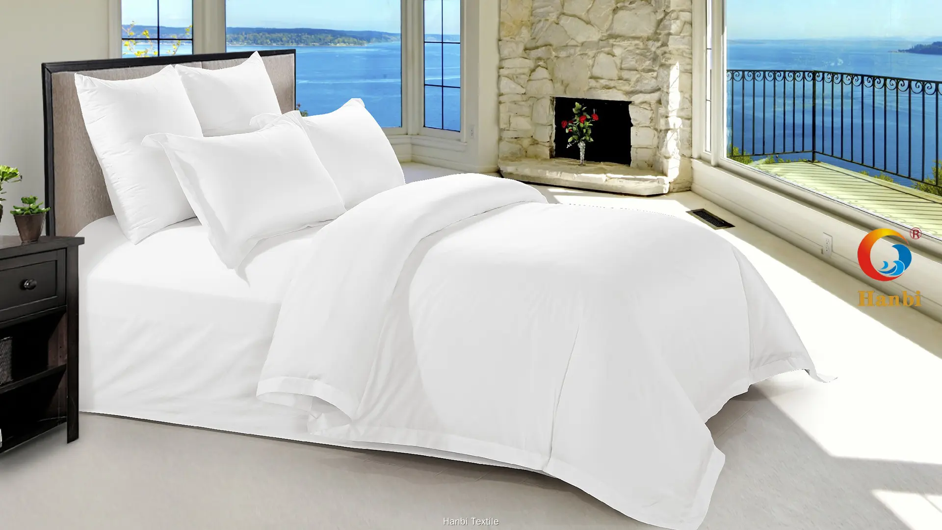 Custom pure cotton double bedsheet series Manufacturer | Hanbi Textile 1