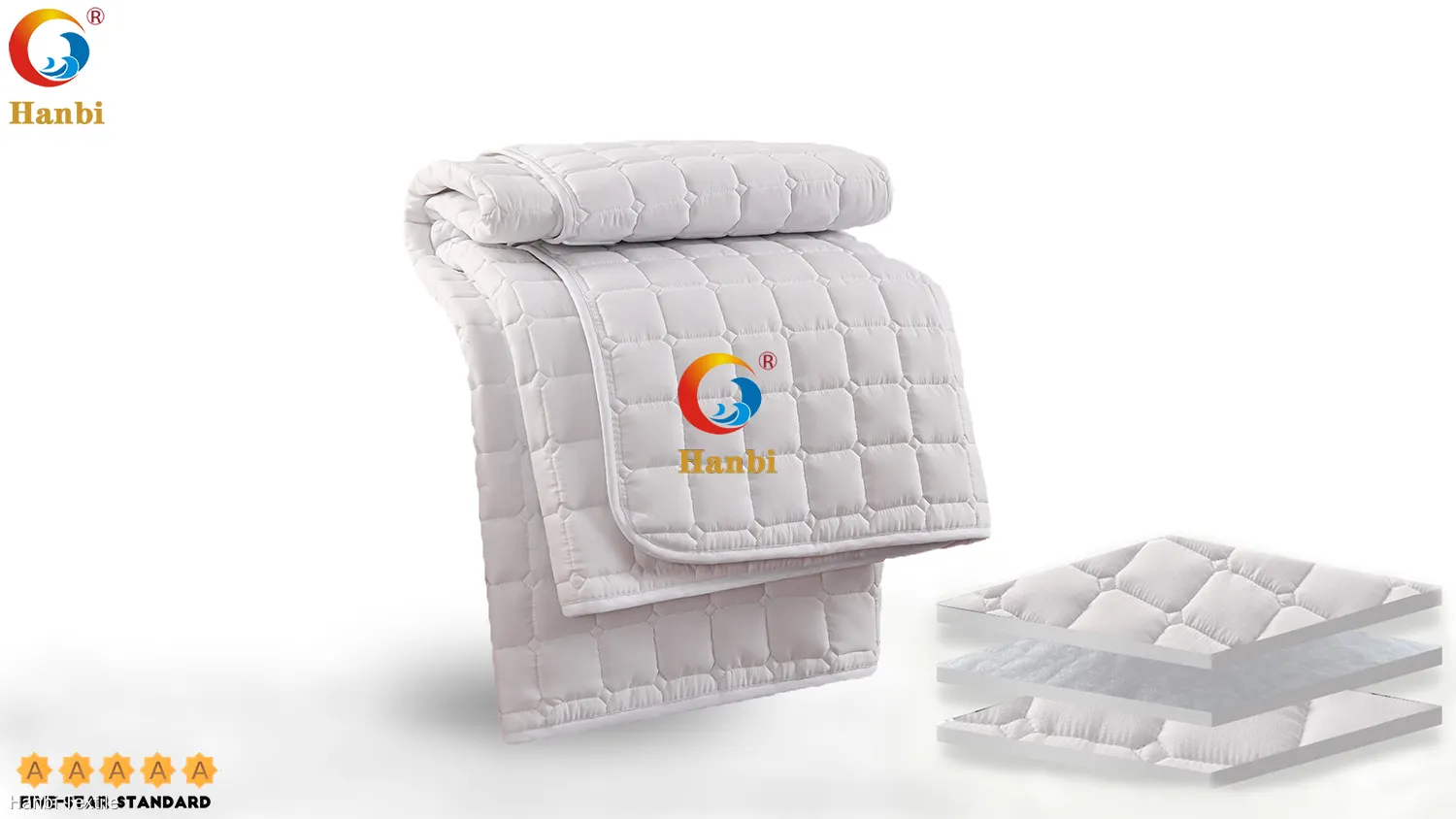 Custom hotel luxury collection mattress pad with custom services Manufacturer | Hanbi Textile 1