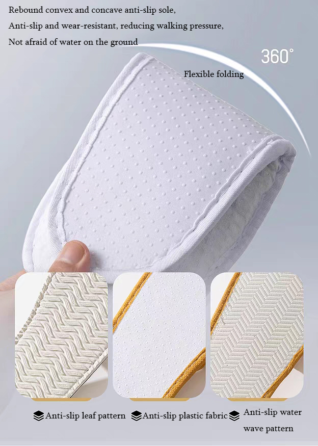 Luxury hotel spa center guest room 100% pure cotton soft disposable slippers！ 6