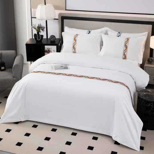 Jacquard with sateen pure cotton hotel bed 4-piece set: Luxury comfort, quality choice! 6
