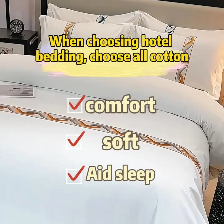 You can't go wrong with hotel Linen 4-piece thickened ground jade brocade! 1