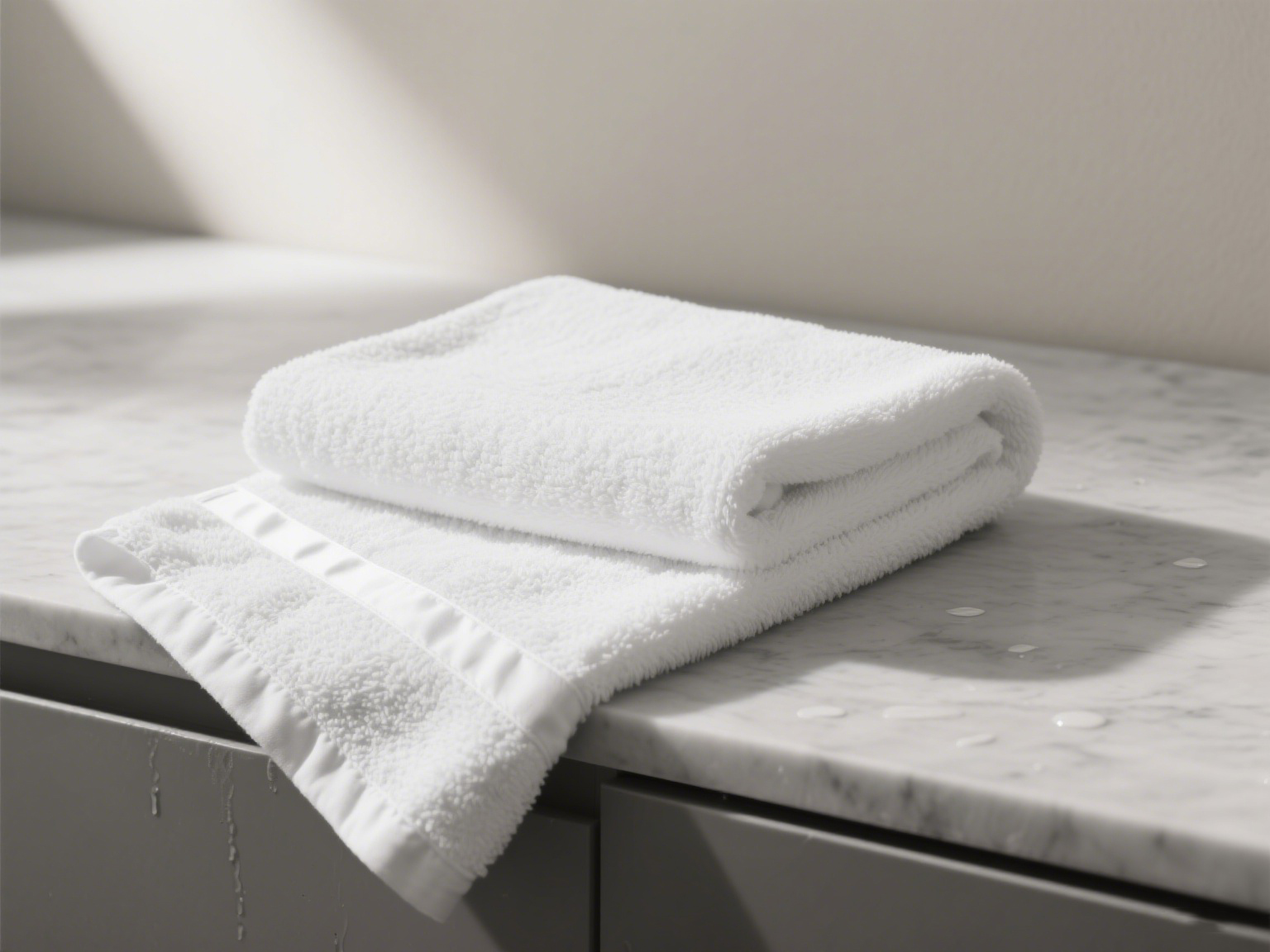 ​Single-threaded high-quality white bath towel: The benchmark for hotel linen selection 2