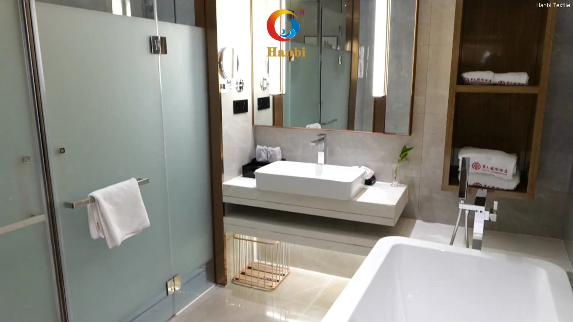 Custom white hotel towels wholesale directly sale Manufacturer | Hanbi Textile 1