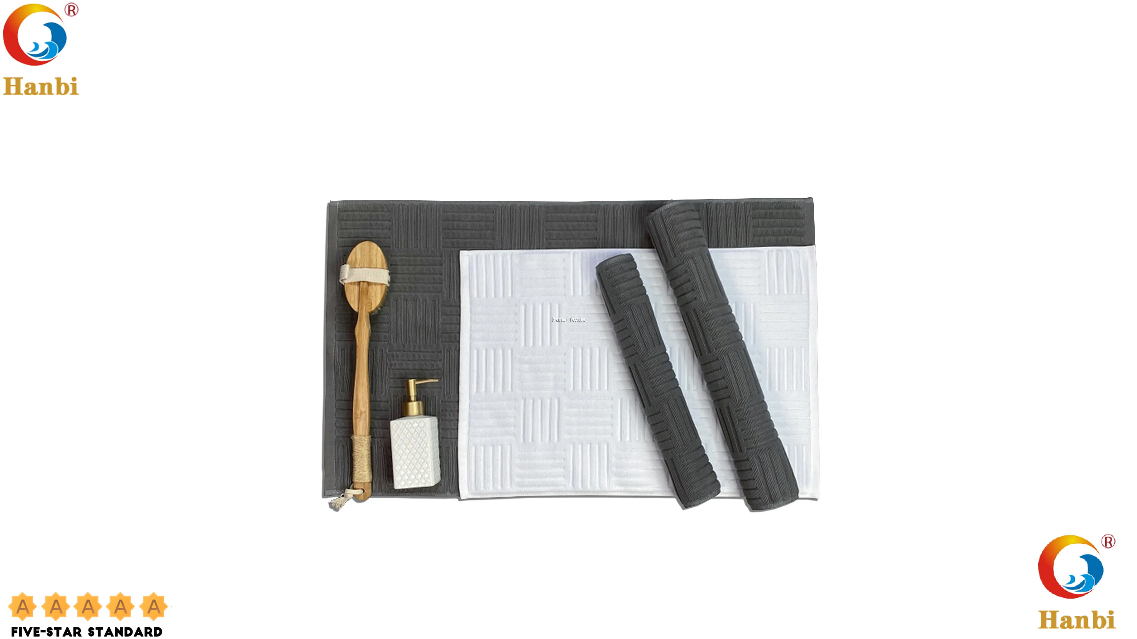 Hot Sale hotel collection cotton reversible bath rug customized | Hanbi Textile 1