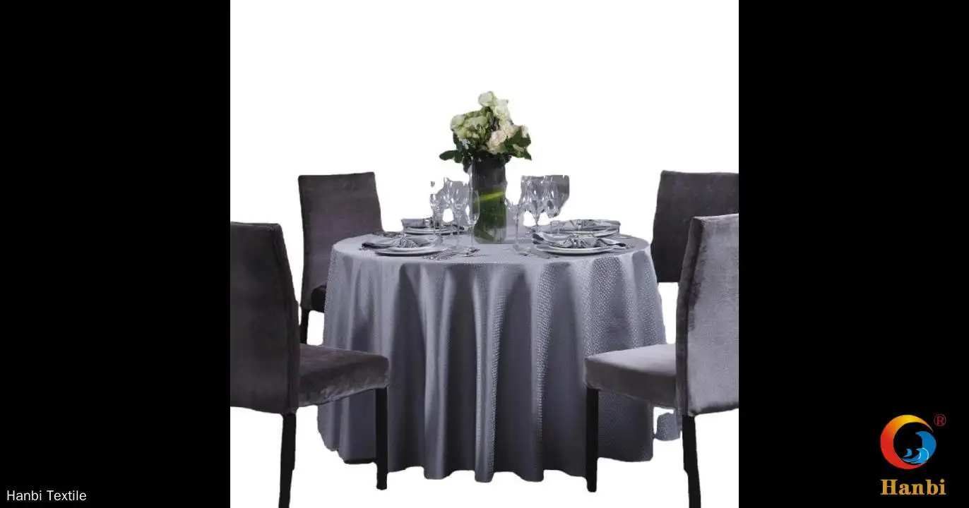 Customized white cotton tablecloth from China | Hanbi Textile 1