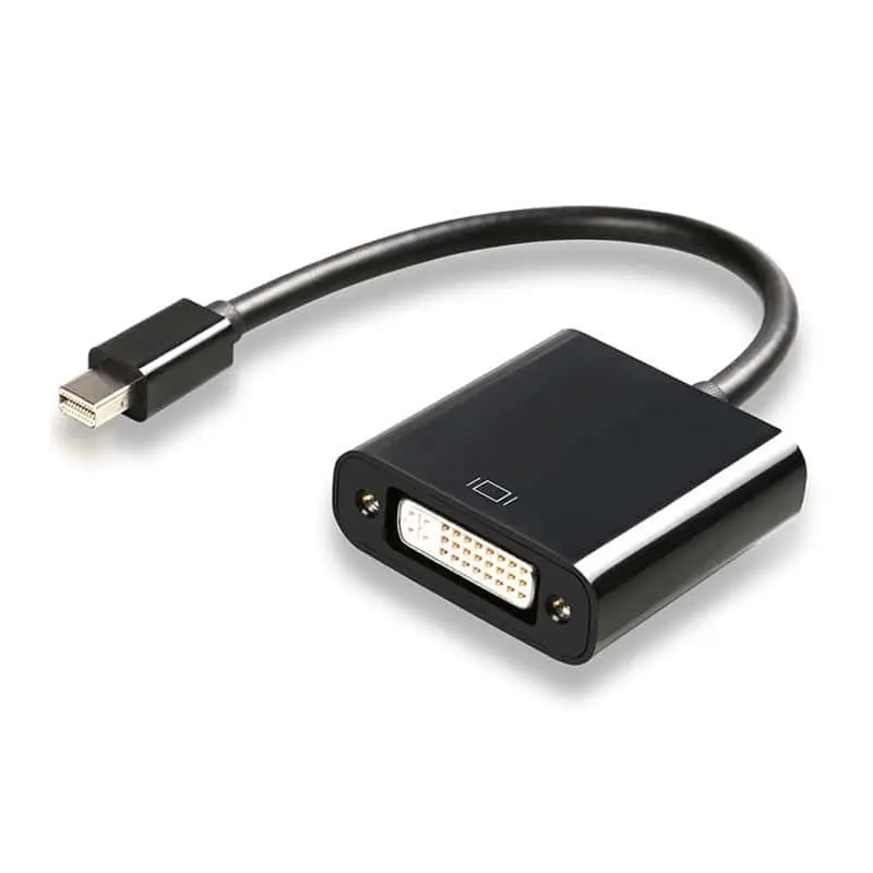 Adaptador Mini Thunderbolt a DVI Convertidor Mini DP 1.2 a DVI 1080p 1