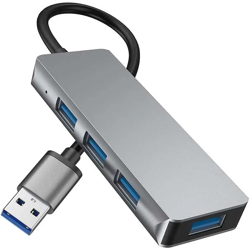 Concentrador adaptador USB 3.0 tipo A a 4 puertos USB 4 en 1 1