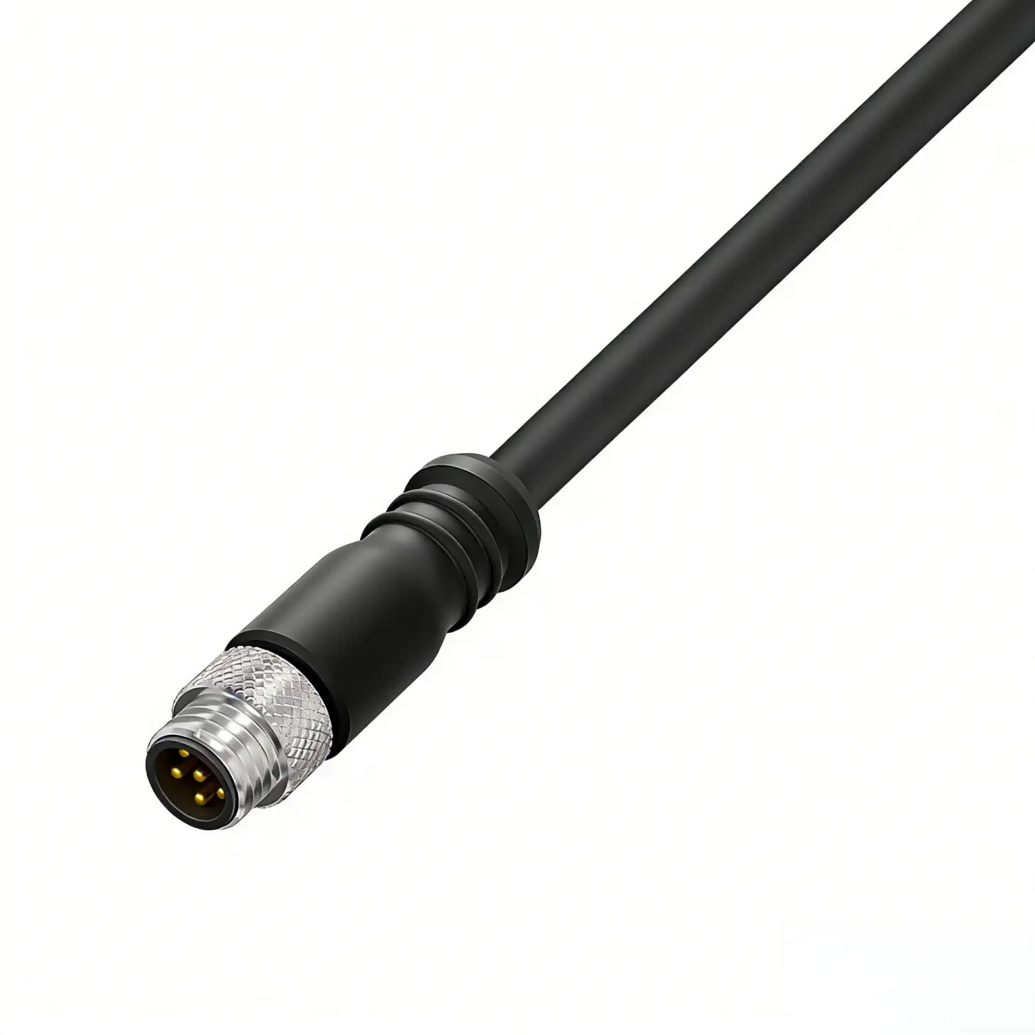 M8 A‑Coded 8‑Pin I/O Cable Assembly – Fixed & High‑Flex (1)