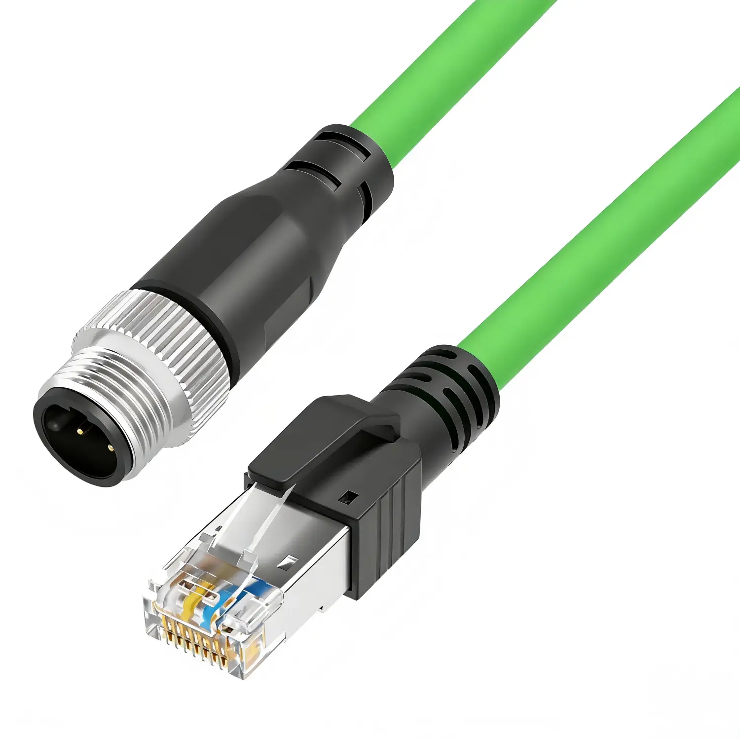Cat5e SF/UTP RJ45 to M12 D‑Code Cable (1)