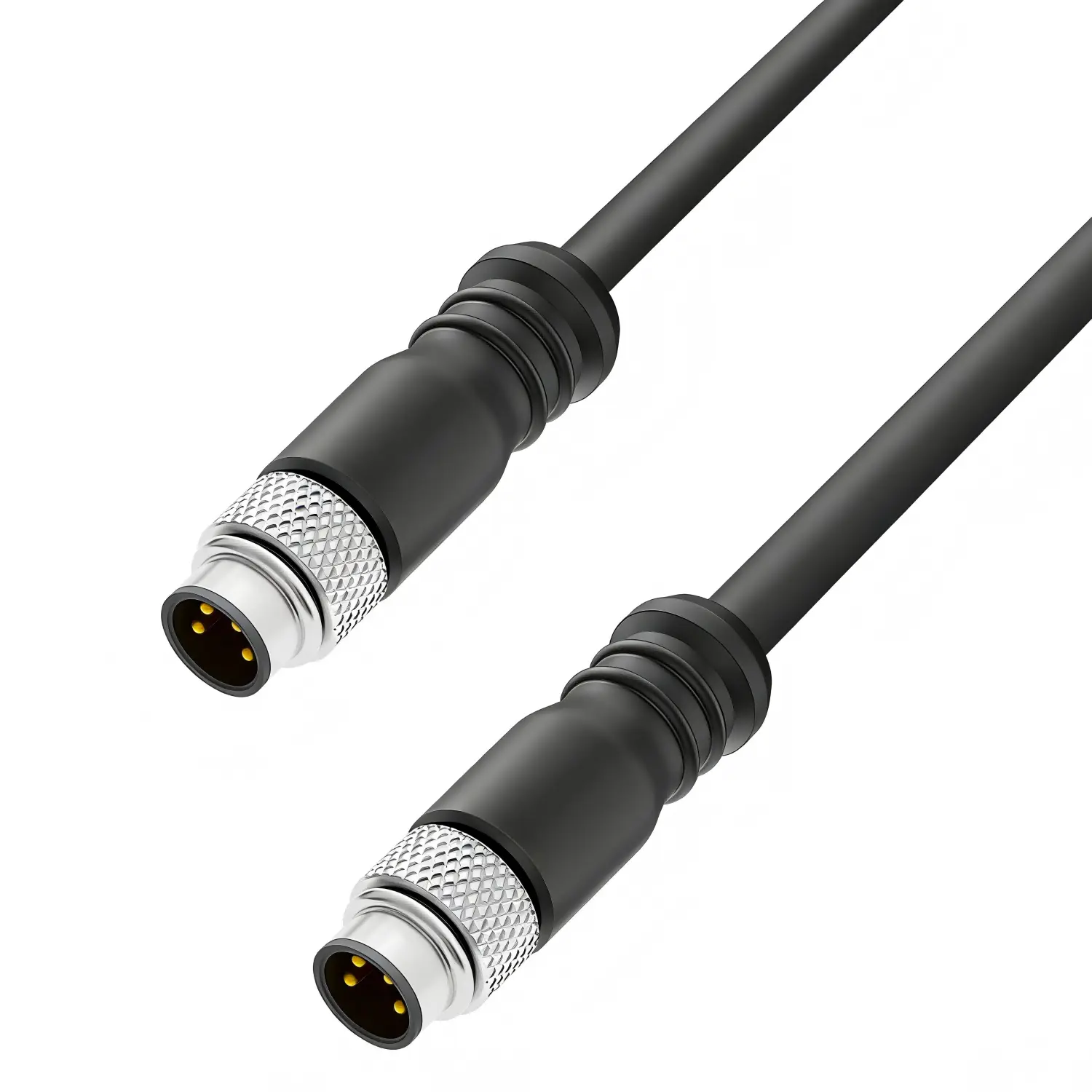 M8 A-Code 4‑Pin Male to Open Wires Cable (1)