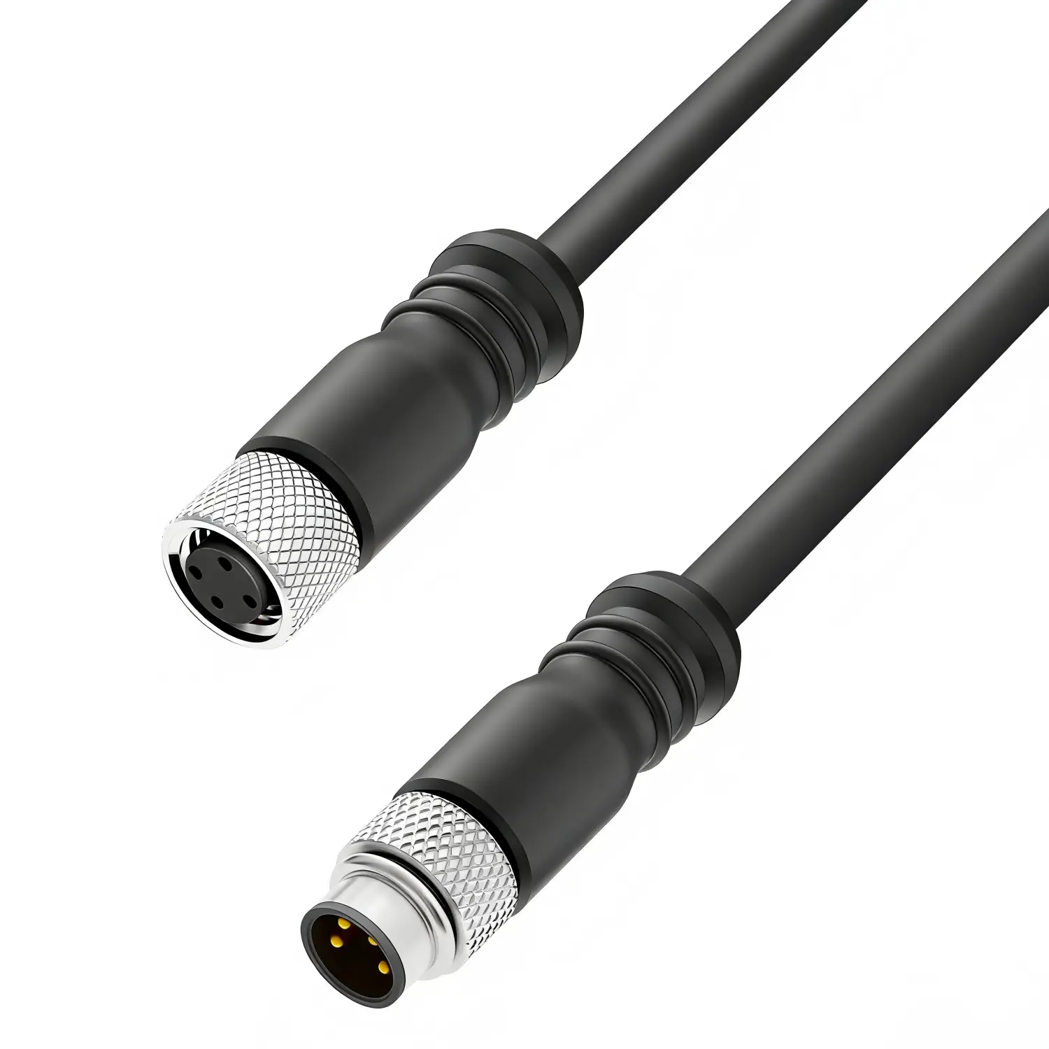 M8 A‑Code 4‑Pin Male to Female Cable (1)