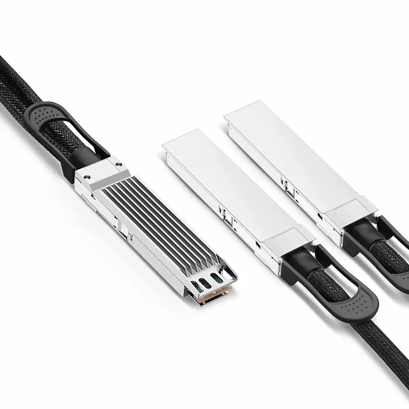 800G OSFP Finned‑Top to 2×400G OSFP Flat‑Top Passive DAC（1）