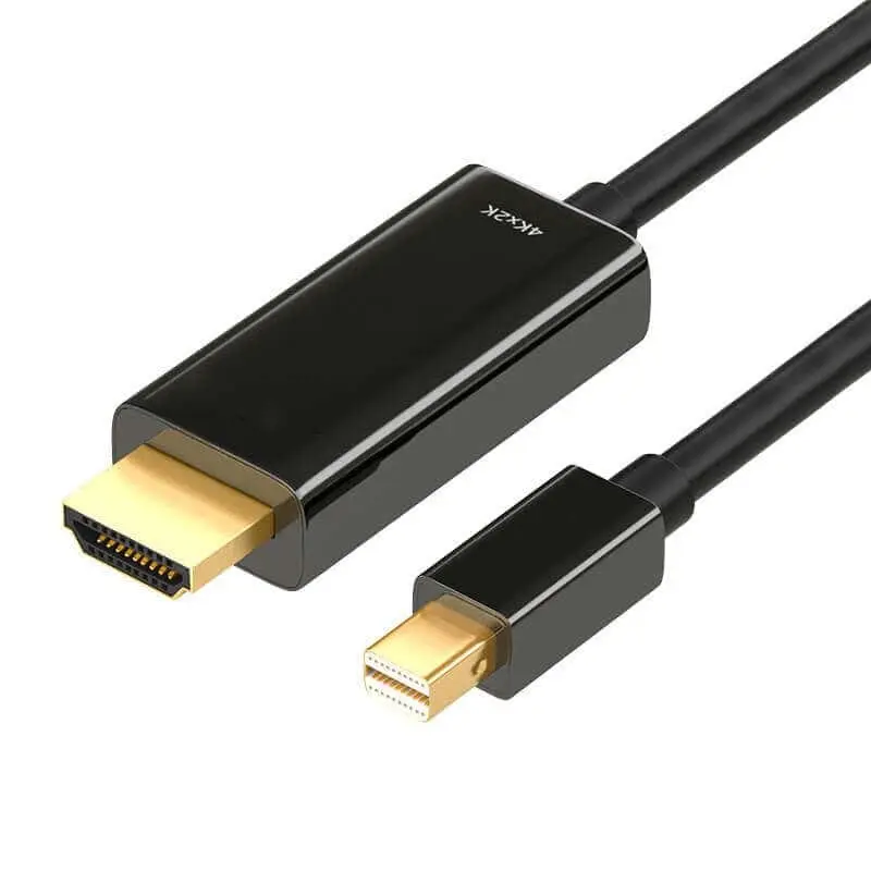 Adaptador HDMI Mini Thunderbolt 2 de 1,8 m, salida HDMI a entrada DisplayPort, hasta 4K 60 Hz 1